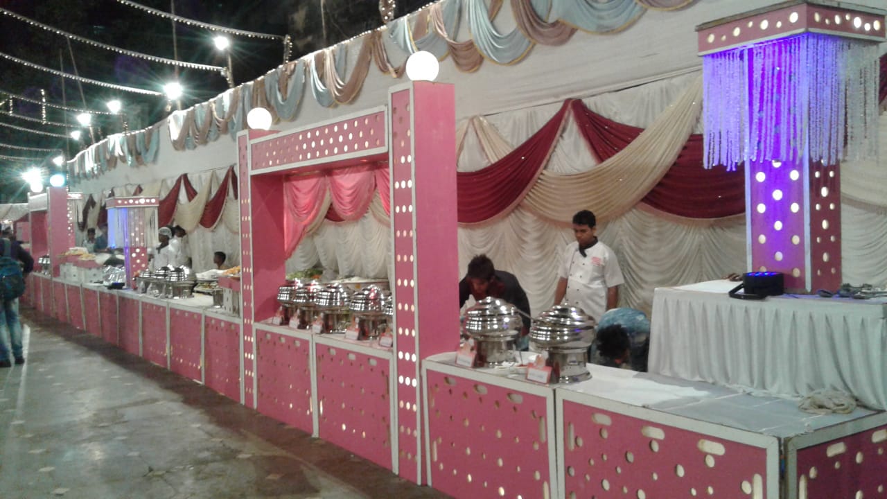 Wedding reception setup